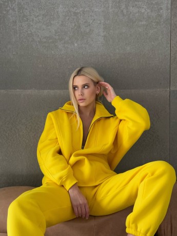 Костюм на флісі half zip жовтий - Основні контакти 