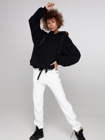 Штани зі стрілкою на флісі молочний - Основні контакти 