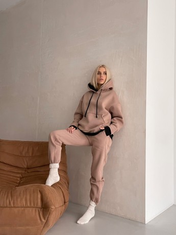 Костюм на флисе с капюшоном визон - Основные контакты 