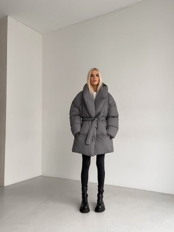 Пуховик з об'ємним коміром - Основні контакти 