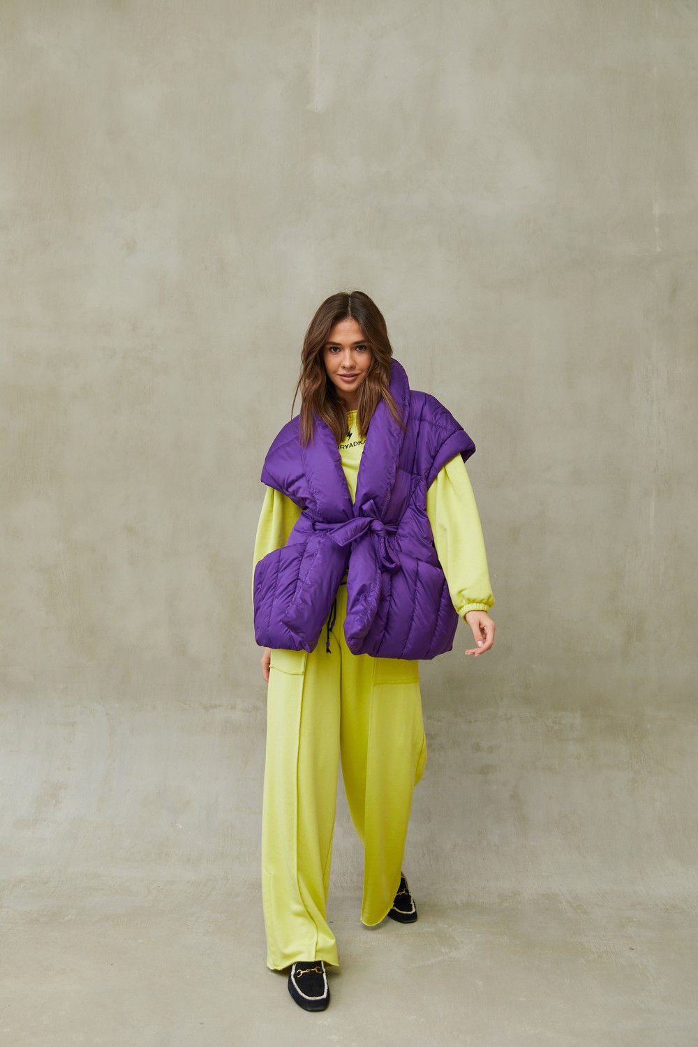 Жилет oversize фіолетовий